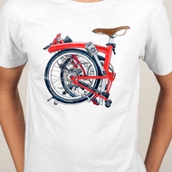 Folding Bike Foldies Brompton Bicycle Decathlon Mountain Bike Short Sleeve T-shirt ( Short Sleeve )