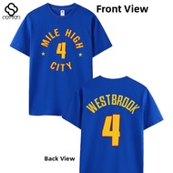 Westbrook Number 4 Jersey Short Sleeve Basketball Casual Sportswear Jokic Team 15 Number Leisure Cot