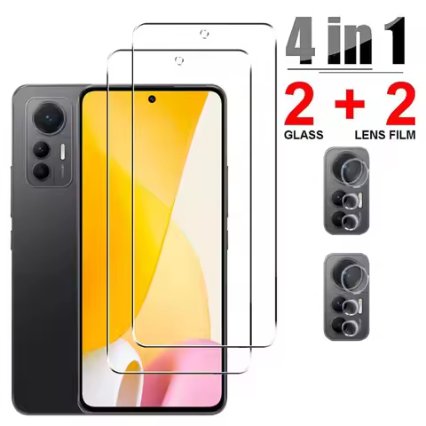 4in1 Tempered Glass for Xiaomi 12 Lite 11T Pro 11 Lite 5G NE Screen Protector Camera Lens Protective