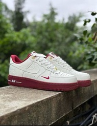 👟 全新 Nike Air Force 1'07 SE 40週年 米白紅 百搭板鞋