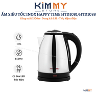 ẤM SIÊU TỐC INOX 1.8 L SUNHOUSE SHD1182 Bình đun nước siêu tốc Sunhouse 1.8 lít - chính hãng BH to