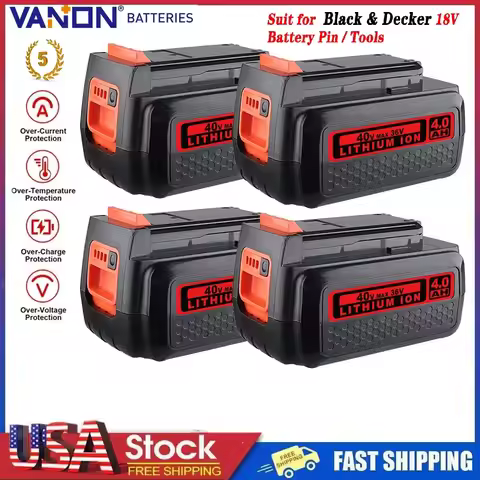 1/2/4Pcs LBXR36 4.0Ah 36V Replace for Black & Decker 40V Max Li-on Battery Pin LBX2040 LBXR2036 LST5