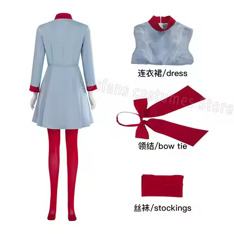 Die With A Smile Lady Bruno Mars Cosplay Costume Gaga Blue Fancy Dress Halloween Party Outfit for Ma