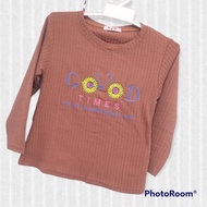 T-shirt | Girls' T-shirts 8 - 9 - 10 Years Long Sleeves - Brown, XL