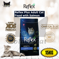 REFLEX PLUS ADULT CAT FOOD WITH SALMON 15KG MAKANAN KUCING BERKHASIAT