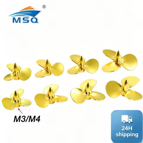 1PC Rc Boat Φ2mm/M3/M4 3-Blade Paddle With Metal Propeller D16/24/25/28/30/32mm Positive/Reverse Scr