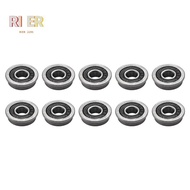 10Pcs F695- Bearing 5X13X4mm Flanged Miniature Deep Groove Ball Bearings F695RS for   2/3 3D Printer