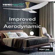 PO ECO FAN CYCLONE VSPEC-III RS SMART WIFI Ceiling FAN EC Motor 46/52/60in LED Dimmer (10years LOCAL