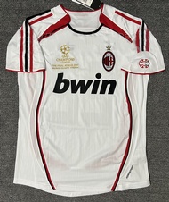 06-07 ac Milan Jersey Away 22 Kaka Vintage Football Uniform Inzaghi Size Luo Childrens Long Sleeve S