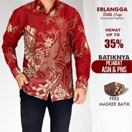 KATUN PRIA KEMEJA Popular Men Batik Shirts Modern Long Sleeve Men Hem Batik Men Batik Men Present Batik Shirt Men Batik Shirt Simple Layer Furing Full Body Material Sragenan Solo Premium Batik Men