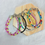 Friendship Bracelet Vol.1 | Flower Motif Bead Bracelet | Bracelet Handmade AdultWanita | Adult Men's