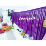 / table decoration,/ table skirt, pleated table skirt, 80cm high x 750cm long