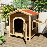 ❡Solid wood dog house four seasons universal cat litter winter rainproof anticorrosion warmth large and medium-sized dog