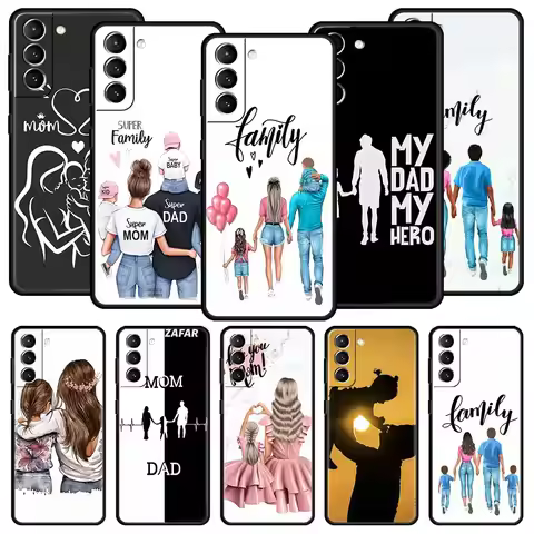 Fashion Super Mom Dad Phone Case For Samsung Galaxy S25 S24 S23 S22 S20 Ultra S21 FE 5G S10 Plus S10