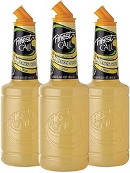 Finest Call Premium Juice Lemon Sour Drink Mix, Ready to Use, 1 Liter Bottle (33.8 Fl Oz), Pack of 3