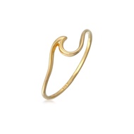Elli Jewelry Ring Yellow GoldWanita 585 Wave Boho Beautiful GiftELEGAN