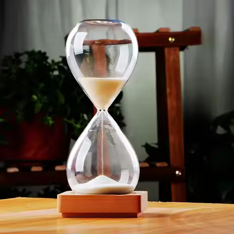 Creative Hourglass Timer Multi-Color Options 5/30 Min Transparent Glass Sand Timer