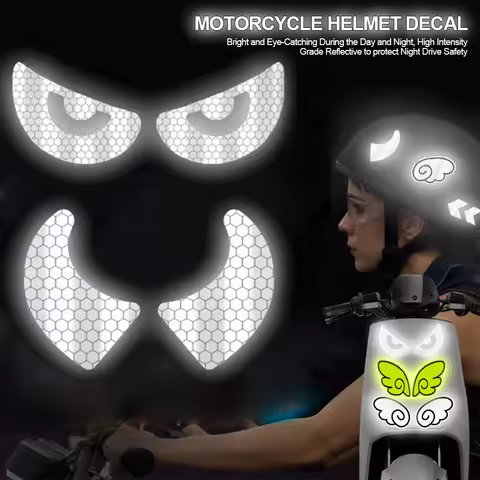 Reflective Rainbow Arrow Angel Wings Devil Horn Car Motorcycle Sticker Warning Waterproof Motorbike 