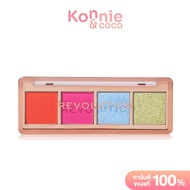 Makeup Revolution The Icon Edit 0.7g #Vibrant Brights เมคอัพ รีโวลูชั่น พาเลทอายแชโดว์มินิ 4 เฉดสี