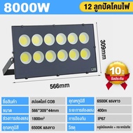 โคมไฟแอลอีดี สปอตไลท์ 500W 400W 300W 200W แสงสีขาว/สีวอร์ม โคมไฟกลางแจ้ง COB Floodlight 220V Spotlig