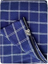 Shri Krishan Kripa Handloom 3x6 ft Cotton Mattress Cover Single Bed (72x36x6 in,Blue) Non Shrink Hea