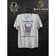 Grimace Shake Survivor Shirt Horror Funny Tik Tok Trend Meme HBD Grimace Gift Tshirt Drunk Grimace