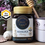Wilderness Valley NZ New Zealand Manuka Honey, UMF 15+, 500g, BB Date: Feb 2025, Glyphosate Free