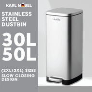 Big dustbin 30L 50L large size Garbage trash rubbish bin Slow closing Rectangle Dustbin