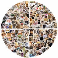 200Pcs Cartoon Cat Dog Meme Graffiti Stickers - Waterproof Decor for Luggage & Guitars（ Anime Worlds