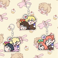 Ouran High School Host Club anime keychain mica acrylic chibi cute Ouran Stewardess Club as a gift