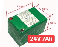 แอมป์เต็มแท้ Lithium iron Phosphate Lifepo4 battery แบตเตอรี่ลิเที่ยมฟอสเฟต 24V 7Ah-24V 10Ah พร้อมใ