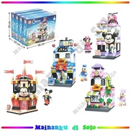 [ 4 Pcs] Mainan Anak  Block Mini Disney 4 In 1 PRCK Castle Block Conne