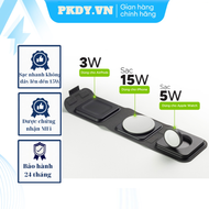 Sạc không dây mophie 3 in 1 travel - Bộ sạc du lịch 3 trong 1 với MagSfe cho lP AirPods Pro/AirPods 