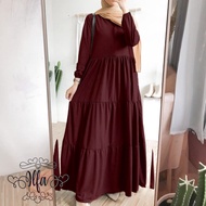 Gamis Rempel Susun Bahan Crinkle Airflow / Busana Muslimah Terbaru / Gamis Wanita Terbaru / Pakaian 