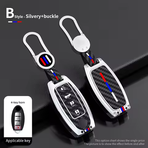 Zinc Alloy Car Key Case Fob Holder Shell Cover for Nissan Rogue X-Trail T31 T32 for Infiniti Q30 Q50