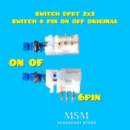 SWITCH DPDT 2x3  SWITCH 6 PIN ON OFF ORIGINAL
