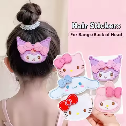 kawaii Hello Kitty, Kuromi, My Melody - Cute Cartoon Hair Accessories, Bangs Stickers, Magic Sticker