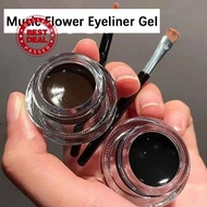 Waterproof Eyeliner Gel High Pigmented Makeup Long Lasting 12 Hours Eye Liner With Brush I3r8
