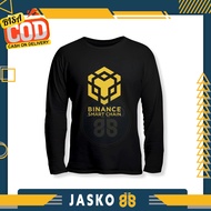 Binance Smart Chain BlokChain Crypto Logo Long Sleeve T-Shirt Distro T-Shirt