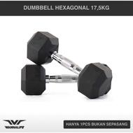 WANNAFIT DUMBBLE HEXAGONAL 17.5 kg || Dumbbel dumble dambel dumbble hexagonal wannafit 17.5kg