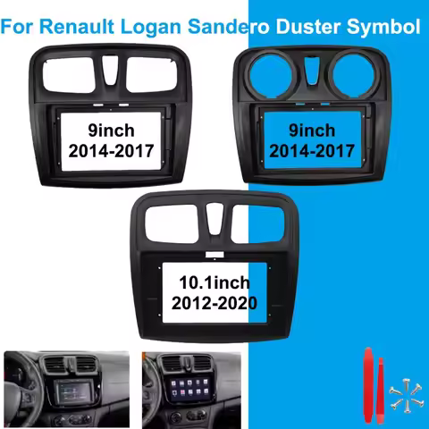 9 inch 10.1 inch car center console modified cover for Renault Logan Sandero Duster Symbol Multimedi