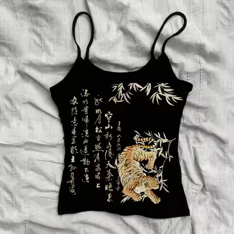 Women's camisole vest Gothic clothing Women's summer aesthetic clothing Kawaii top Y2k Trashy Y2k 20