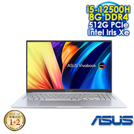 【送十大好禮】ASUS Vivobook 15X OLED X1503ZA-0121S12500H 冰河銀 (15.6 FHD OLED/Intel i5-12500H/8G DDR4/512G PCIE SSD/WIN 11)