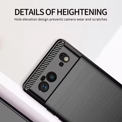 For Google Pixel 6 Case Carbon Fiber Shockproof Silicone Case for Google Pixel 6 Cover for Google Pi