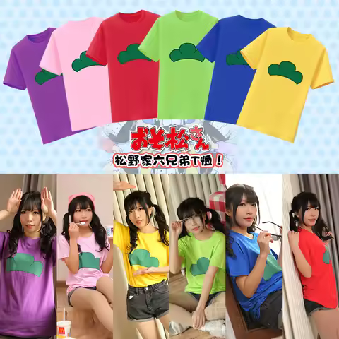 Anime Osomatsu-san T Shirt Summer Women Men Cosplay Cotton Tee Shirt Tops Short sleeve Jyushimatsu I