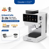 Giselle 20 Bar Digital Espresso Coffee Maker Machine | Automatic Grinds & Brews | Cold Brew | Milk F