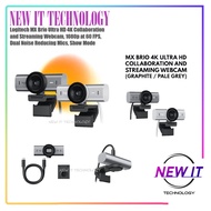 Logitech MX Brio Ultra HD 4K Collaboration and Streaming Webcam, 1080p at 60 FPS, Dual Noise Reducin