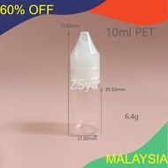 MALAYSIA..... 10ml 15ml V3 Transparent Bottle / Liquid Oil / Plastic Dropper Bottles 1pc
