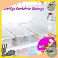 DC Plastic Air Tight Rectangular Food Storage Container Fresh Moistureproof Kitchen Stackable Organizer Bekas Peti Sejuk