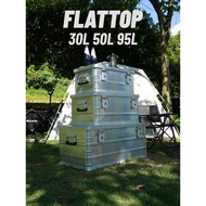 Outdoor Camping Storage Box, Rockbrook FLATTOP 30L50L95L Aluminum Magnesium Alloy Outdoor Car Trunk 